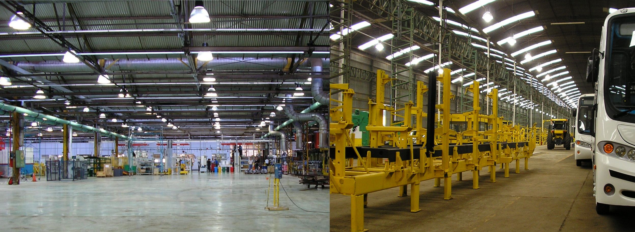 Imagen de aplicación de iluminación comercial en lineas de producción en fabricas.